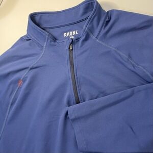 Rhone Sweater Mens XL Session 1/4 Zip Performance Pullover Long Sleeve Blue Golf
